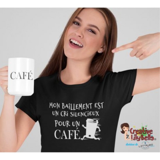 HUMOROUS T-SHIRT CREE silent for cafe ts4633